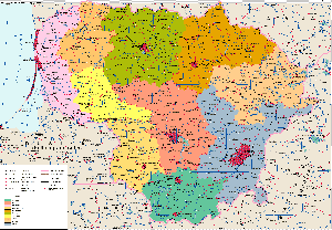 Polityczna mapa Litwy