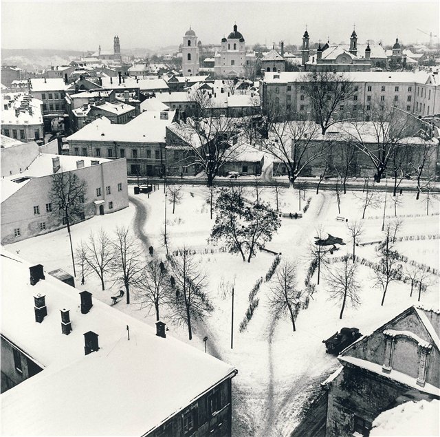 Панорама с колокольни костела Всех Святых. 1968 г.