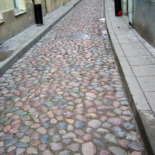 Мощение булыжником под старину