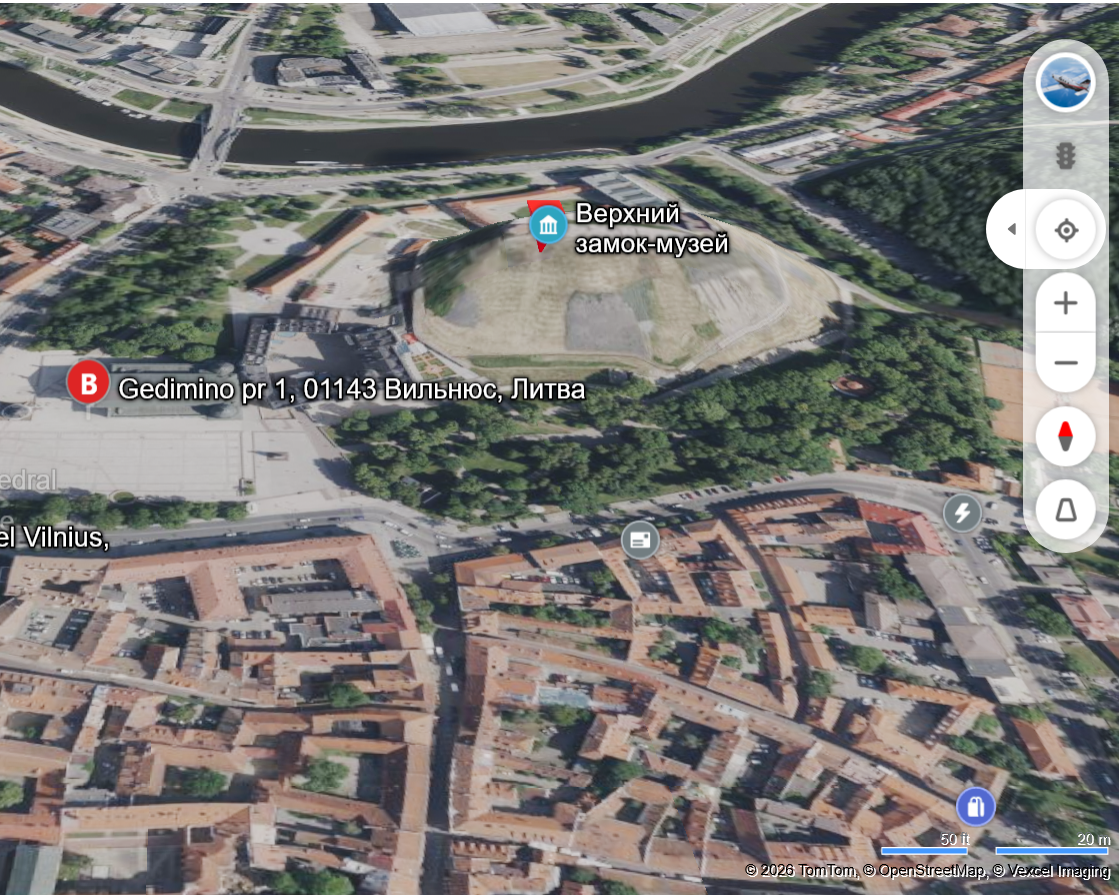 Спутниковая карта Bird's Eye в формате 3D