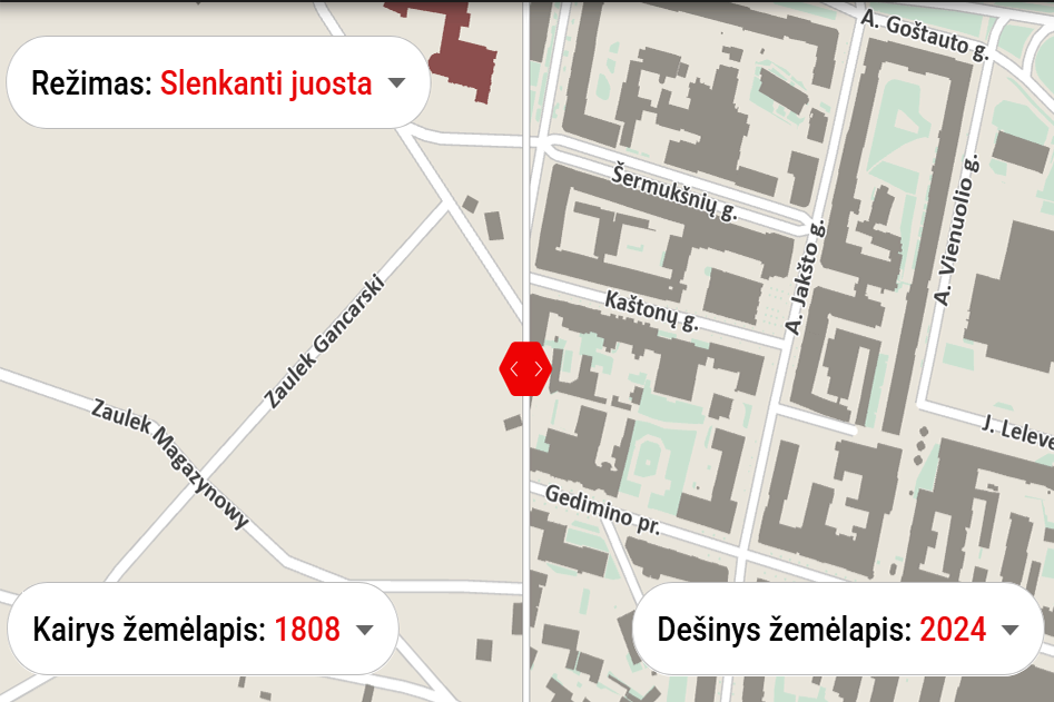 Исторические планы и карты Vilniaus DNR