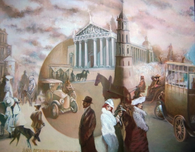 Круопис Саулюс. "Экспрессия прошлого". 2007-2009 г. холст, масло, 145 х 190. Ретро живопись.