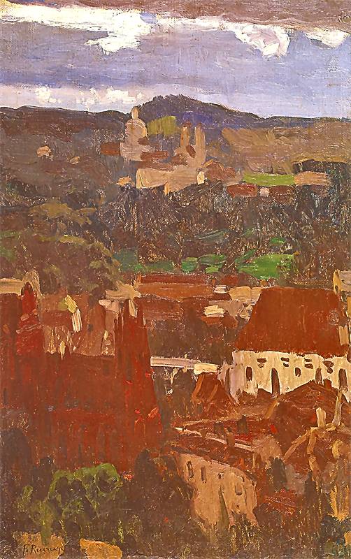 Рущиц Фердинанд | (1870-1936). Kościoły wileńskie 1899. Olej, płótno na tekturze. 46 x 30.