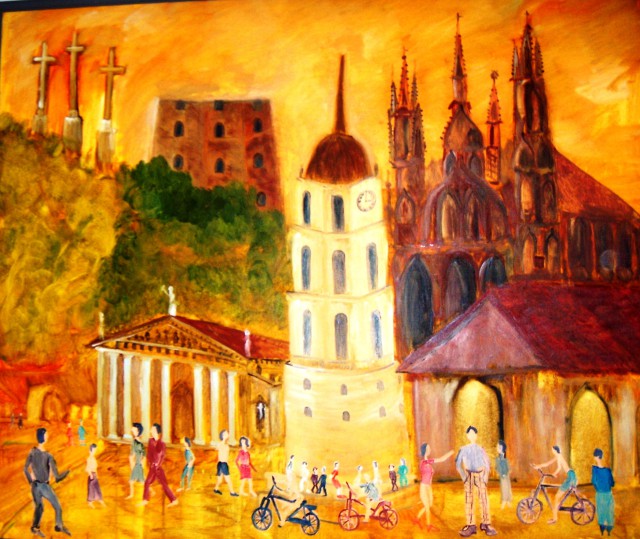 Шчепонас Владас Йонас. "Вильнюс". 2011 г. Масло, холст. 110 x 131