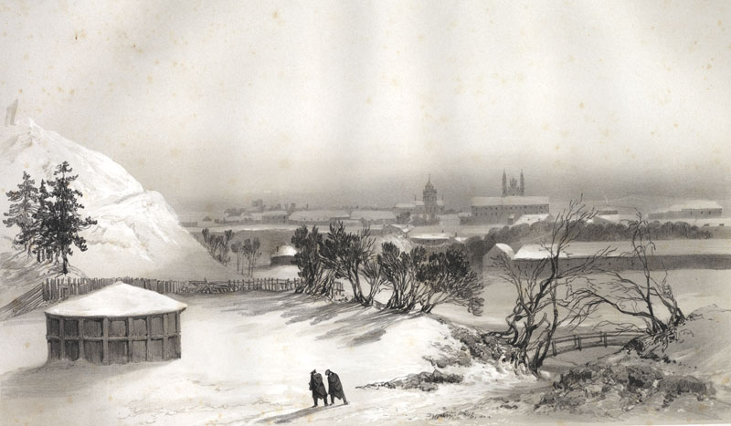 Ловернь Бартелеми. 1840.Три зарисовки Вильны с натуры были сделаны Бартелеми Лаверне  в ходе научно-исследовательской экспедиции на Север Европы в 1838-1840 гг.