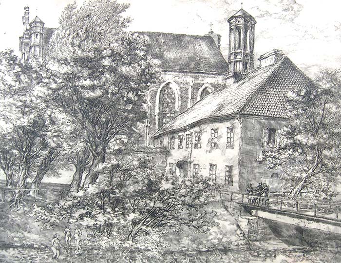 Лагаускас Ляонас | (1928-2010). Панорама старого Вильнюса, 1971 m.