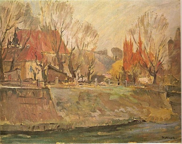 Мацкявичюс Витаутас. Берега Вильняле. 1943 г. Холст, масло. 55 x 69.