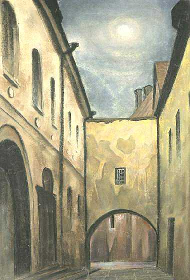 Смирнов-Русецкий Борис Алексеевич | (1905 - 1993). Переулок с аркой. 1971. (Из цикла "Старый Вильнюс").