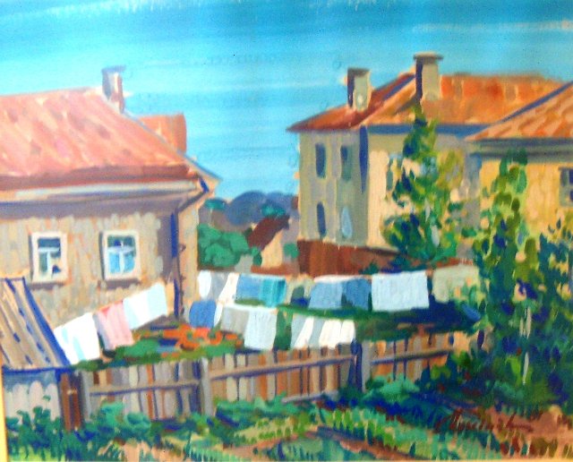 Костюшка Вацловас | (1911-1984). Виды из окна. Жверинас. 1961 г.