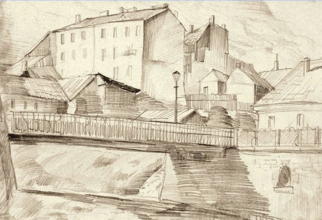 Крачковский Дмитрий. 1935 г. Бумага, карандаш. 18,5 х 26.