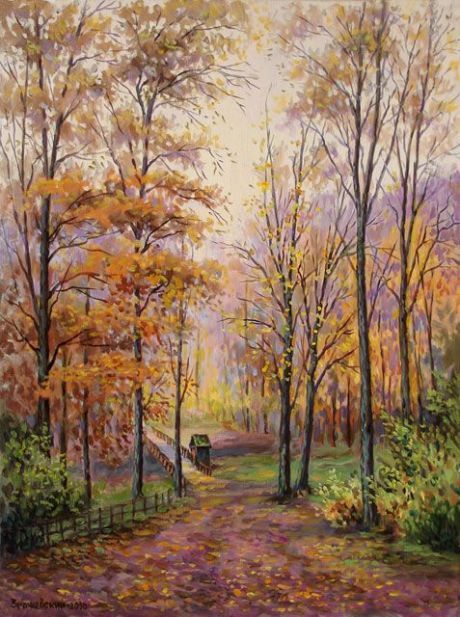 Зражевский Аркадий Александрович. Вильнюсские Кальварии. 2010 год. Холст, масло, 50 x 70.