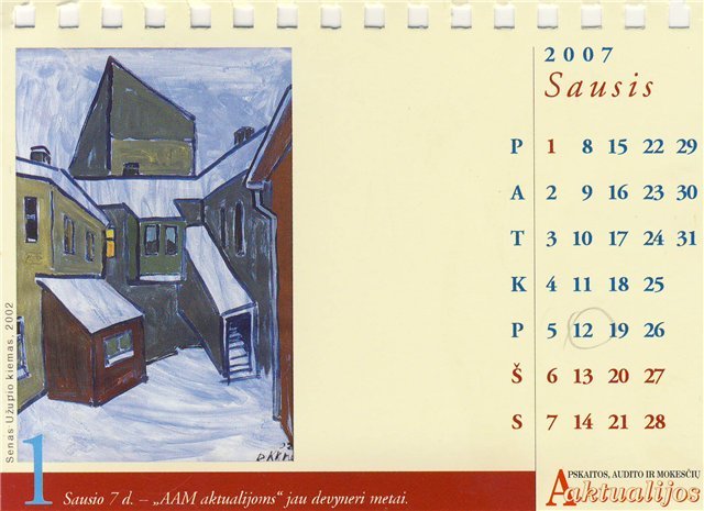 Кунча Ромуальдас. Настольный календарь с репродукциями картин художника