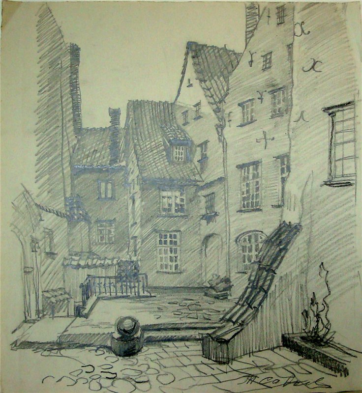 Сафонова Т.Н. Дворик. Акварель.