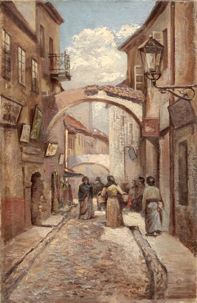 Флёри Станислав Филиберт | (1858-1915). Ул. Стиклю. Масло, 1910.