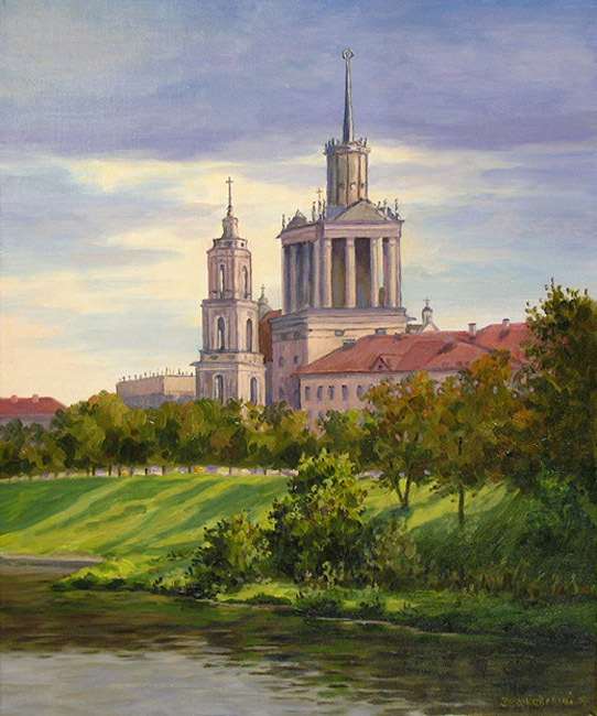 Зражевский Аркадий Александрович. Вид на левый берег реки Нерис