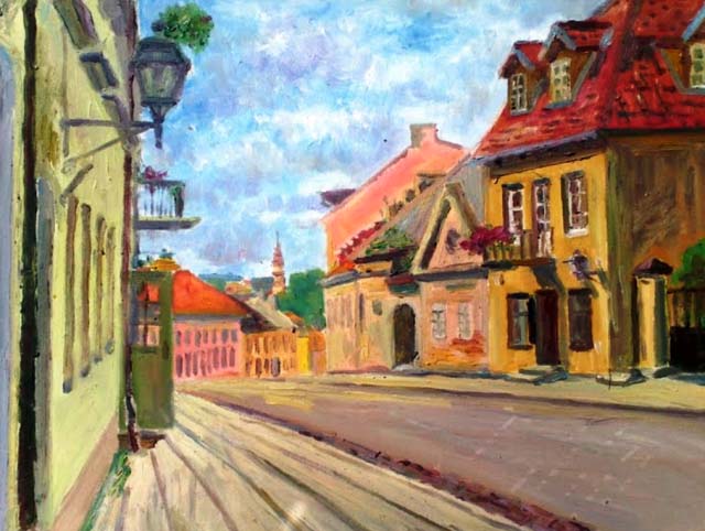 Тудев Енкхбаатар. Улица Ужупё