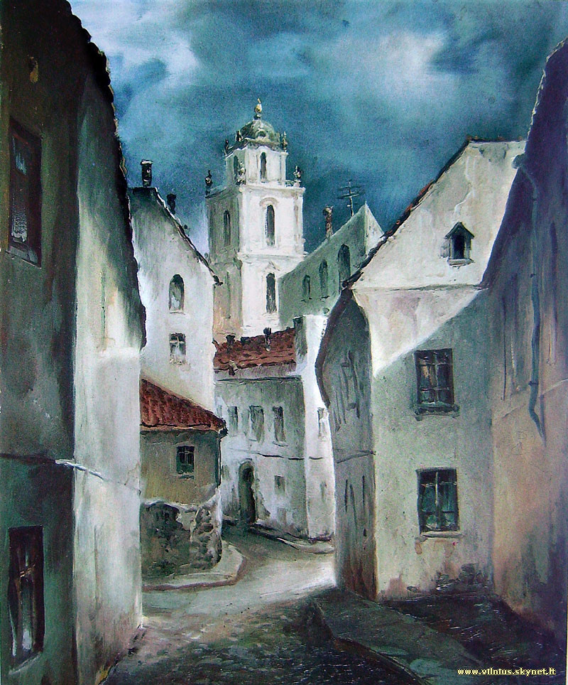 Палкин Александр. (Aleksandras Palkinas). Вид Вильнюса 2