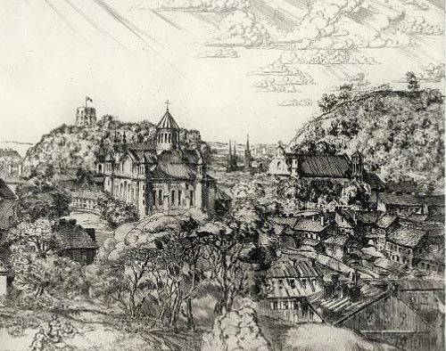 Лагаускас Ляонас. Панорама старого Вильнюса 1