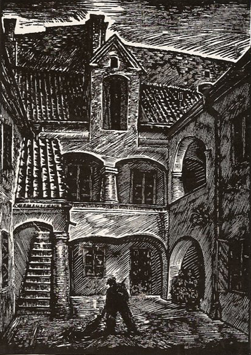 Кузминскис Йонас. Дворик жилого дома по ул. Пилес