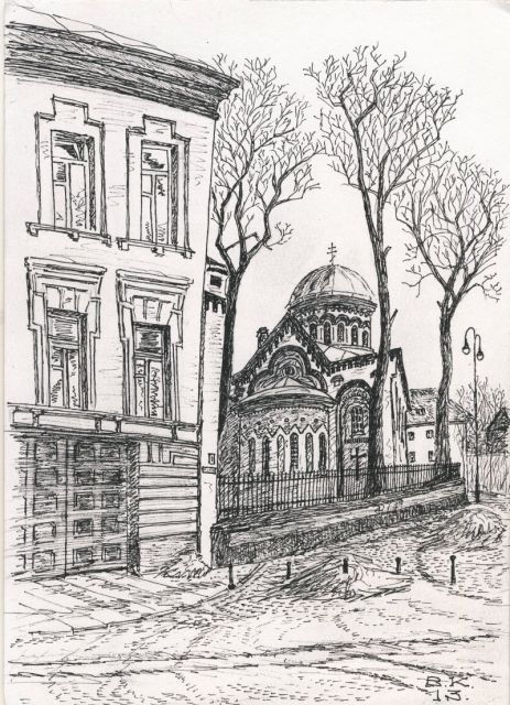 Странник. Уголок города