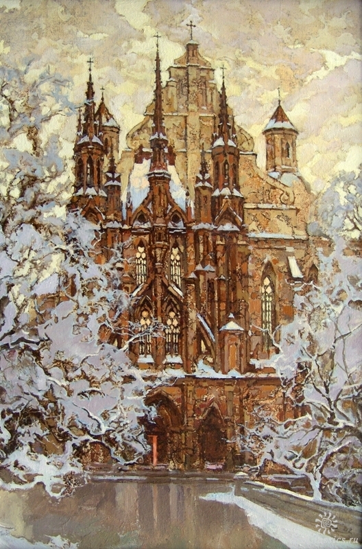 Бурдыкин Николай. Костел Св. Анны. 2002. Масло. Холст 60 x 40.