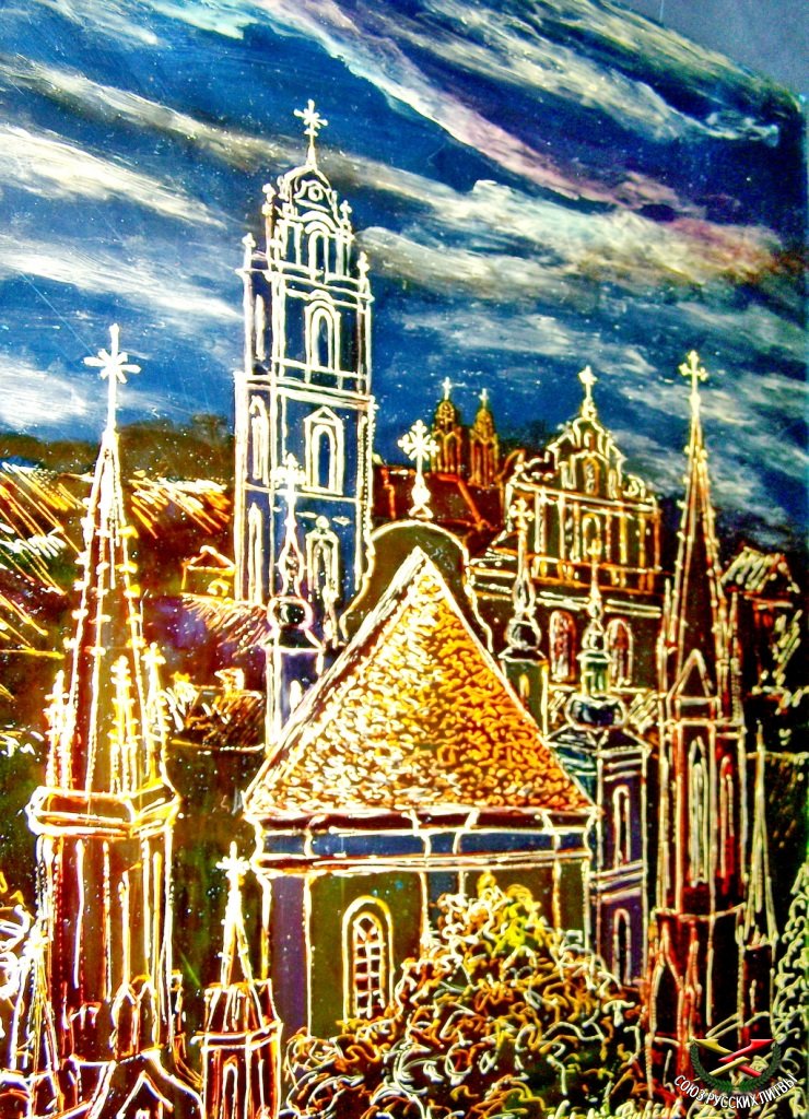 Рябчук Наталия. Мелодия старого города. Живопись на стекле