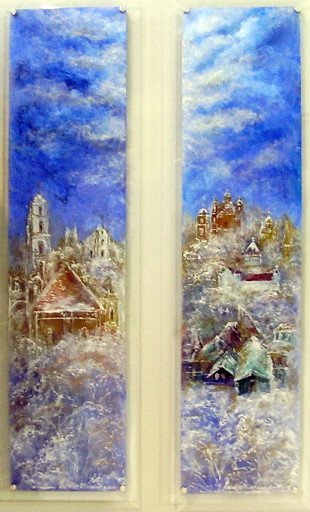 Рябчук Наталия. Рождественский Вильнюс. Живопись на стекле