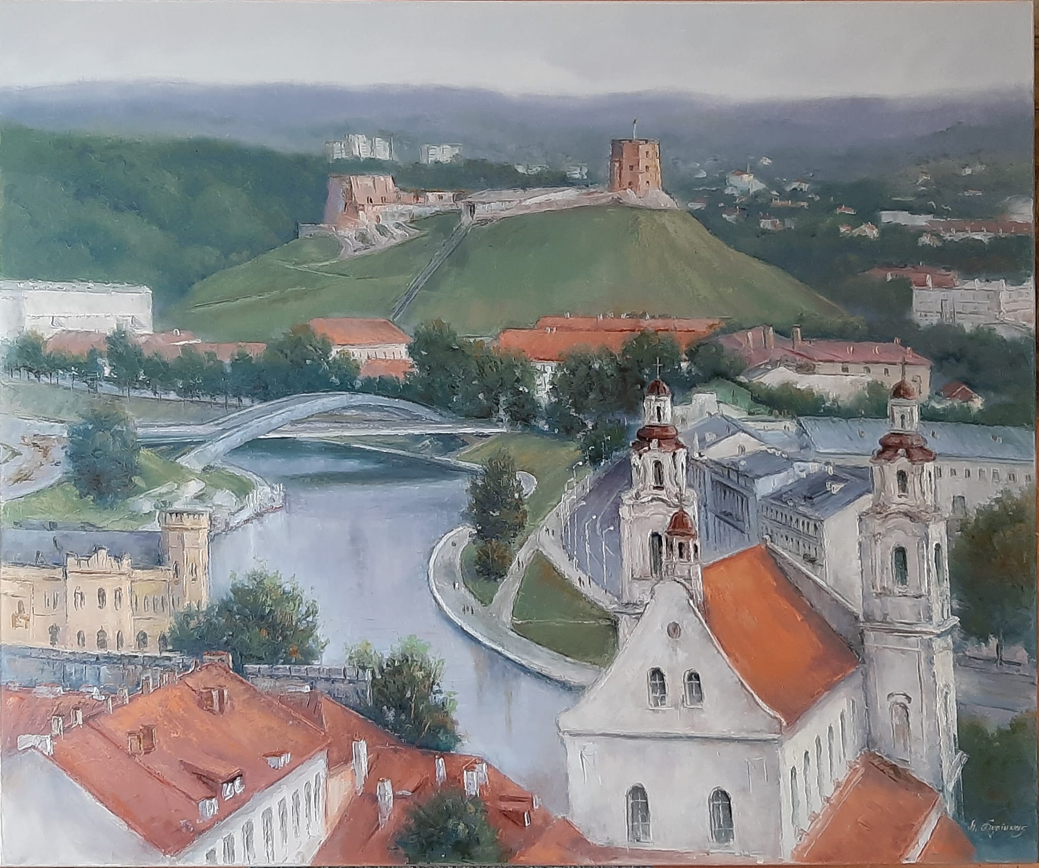 Лысюкас Александрас. Вид на замок Гедимино