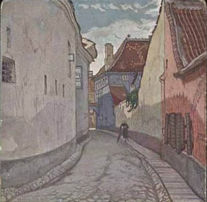 Добужинский Мстислав Валерианович. Замковая улица