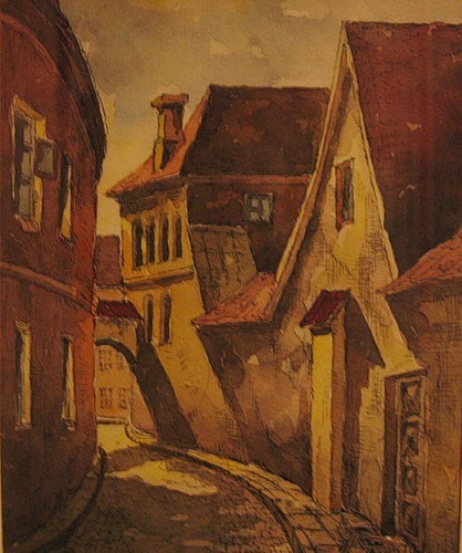 Художник неизвестен. Улочка старого Вильнюса