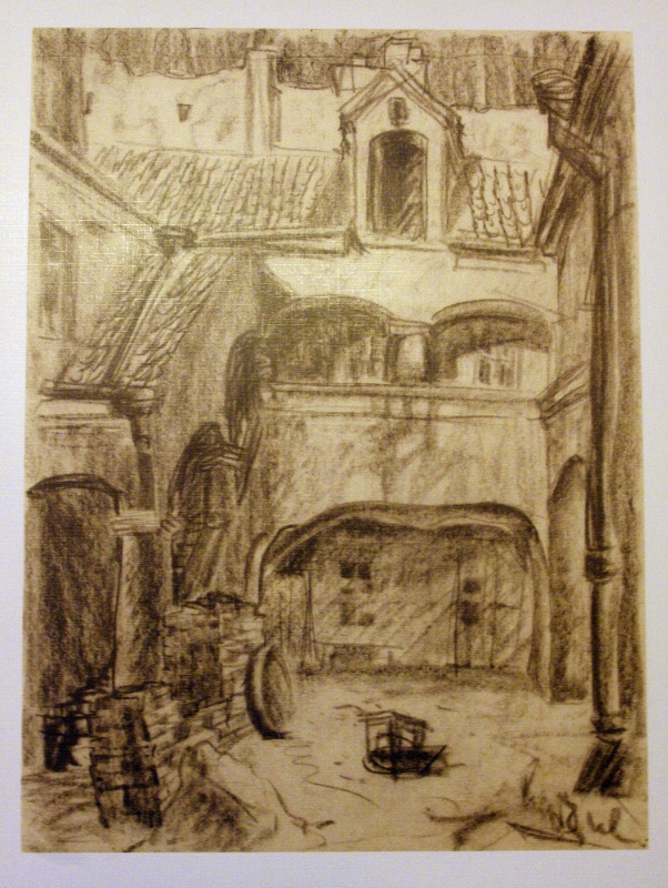 Булака Мечисловас. Двор с аркадой 1947 г.