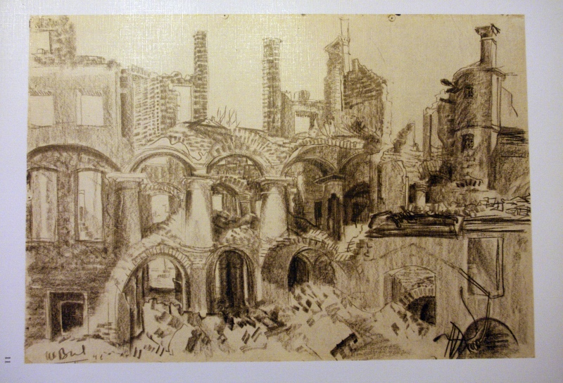 Булака Мечисловас. Развалины синагоги 1948 г.