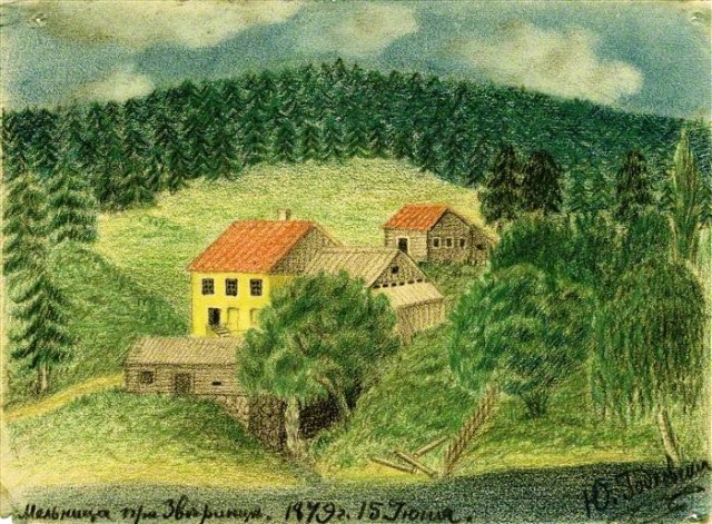 Иодковский И. Мельница на Зверинце, рисунок. 1879 г.