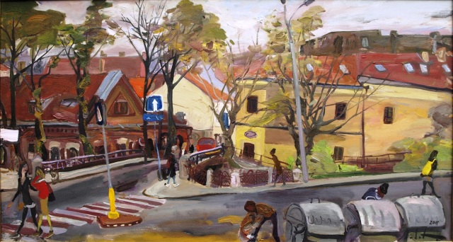 Стасюлявичюс Алоизас. Ужупис. 2011 г. холст, масло. 54 х 100.