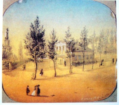 Художник неизвестен. Часовенка в Понарах. 1856 г. Рисунок. Вильнюсский Художественый Музей.