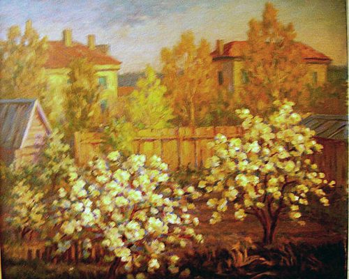 Костюшка Вацловас | (1911-1984). Виды из окна. Жверинас. 1961 г.