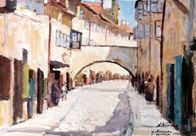 Вернер Л. 1930 г. Улица в еврейском квартале.