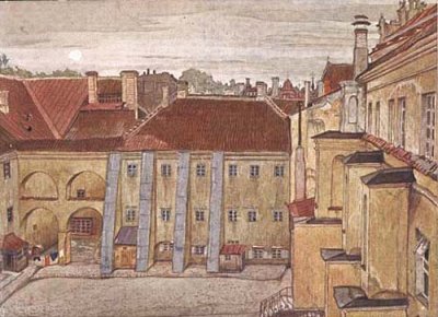 Добужинский Мстислав Валерианович. Двор старого университета.