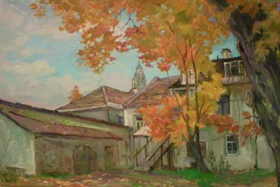 Тарасова Татьяна. Виленский дворик 1. Художник, поэт, автор и исполнитель лирических песен. Оформила спектакль «Биндюжник и король» в Русском драматическом театре Литвы.