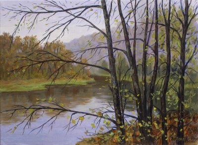 Зражевский Аркадий Александрович. Осень в парке Веркю. Холст/масло 40 x 55. 2010 г.