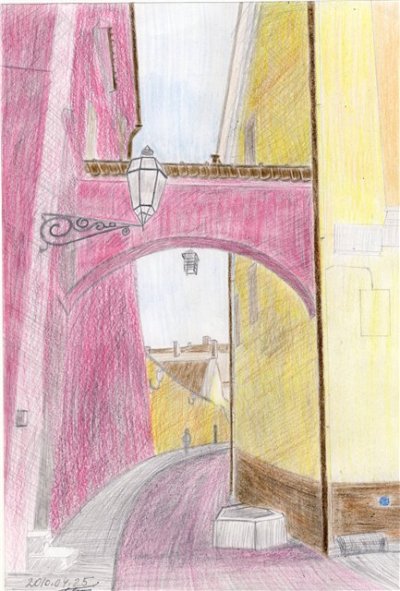 ○ Сержгол. Вид на ул. Бернардину с ул. Пилес