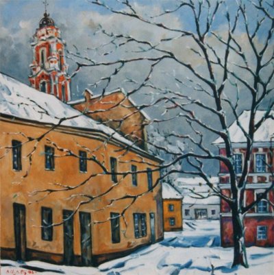 Уогинтас Бронюс. Зимний вид Вильнюса 1