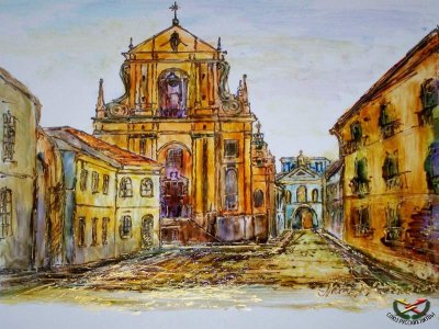 Рябчук Наталия. Святые ворота. Живопись на стекле.