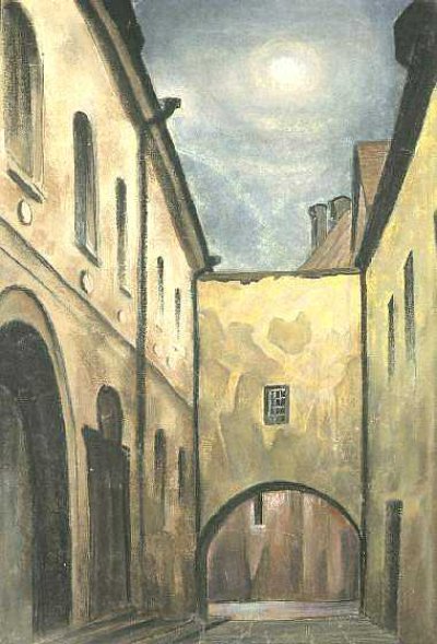 Смирнов-Русецкий Борис Алексеевич | (1905 - 1993). Переулок с аркой. 1971. (Из цикла "Старый Вильнюс").