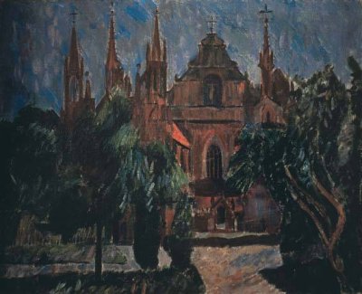 Визгирда Викторас | (1904-1993). Бернардинский ансамбль. 1943. 81x100.