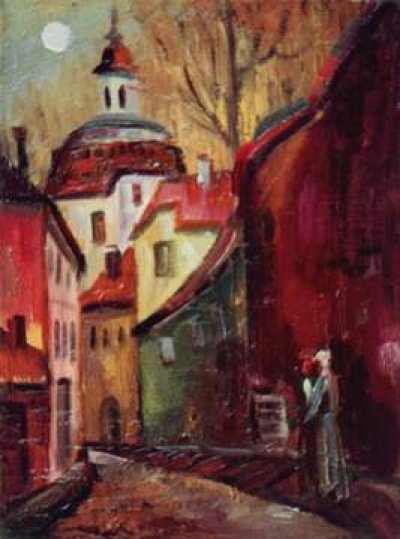 Долгов Владимир. Вильнюс. Холст, масло. 1997. 37,5 x 28,0.