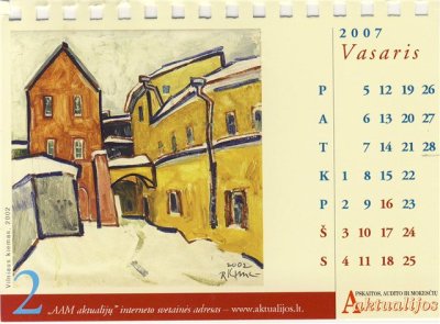 Кунча Ромуальдас. Настольный календарь с репродукциями картин художника 3.