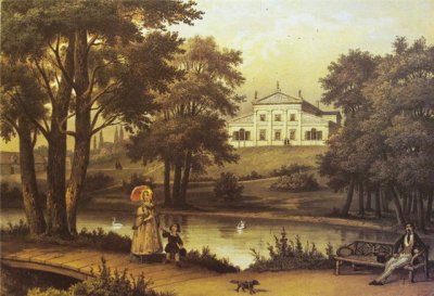 Жамет Альберт | (1821-1877). Тускуленский дворец. 1848 г. Литография.