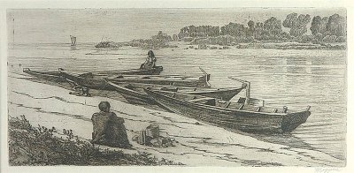 Хоппен Ежи | (1891-1969). У реки. Офорт, бумага, 16 x 34,2 см (оттиск пластины).