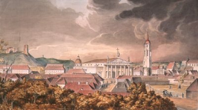 Пешка Юзеф | (1767-1831). Панорама города с Мостовой улицы (Тилто).